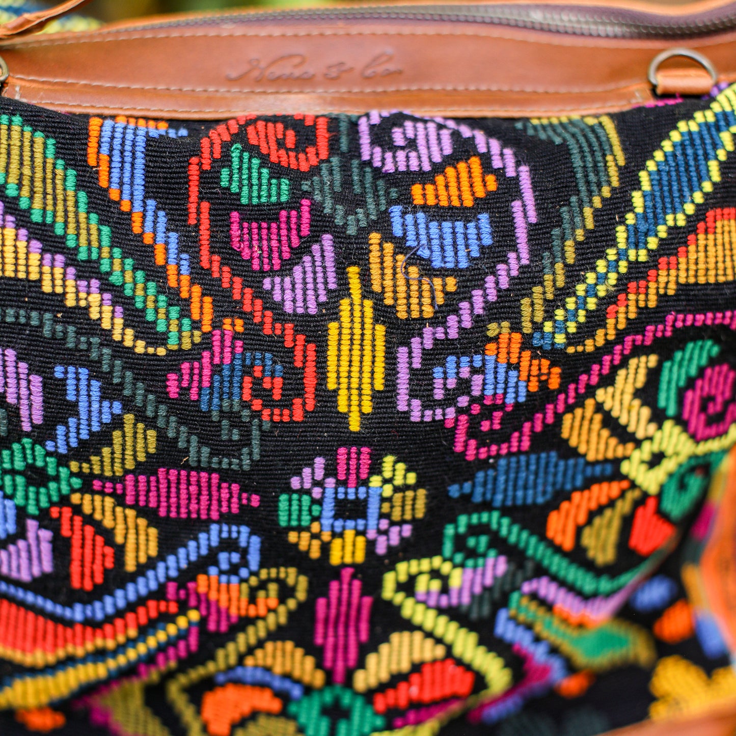 BEATRIZ MCDB + DIAMANTE STRAP - OOAK HUIPIL - CAFE - 19585