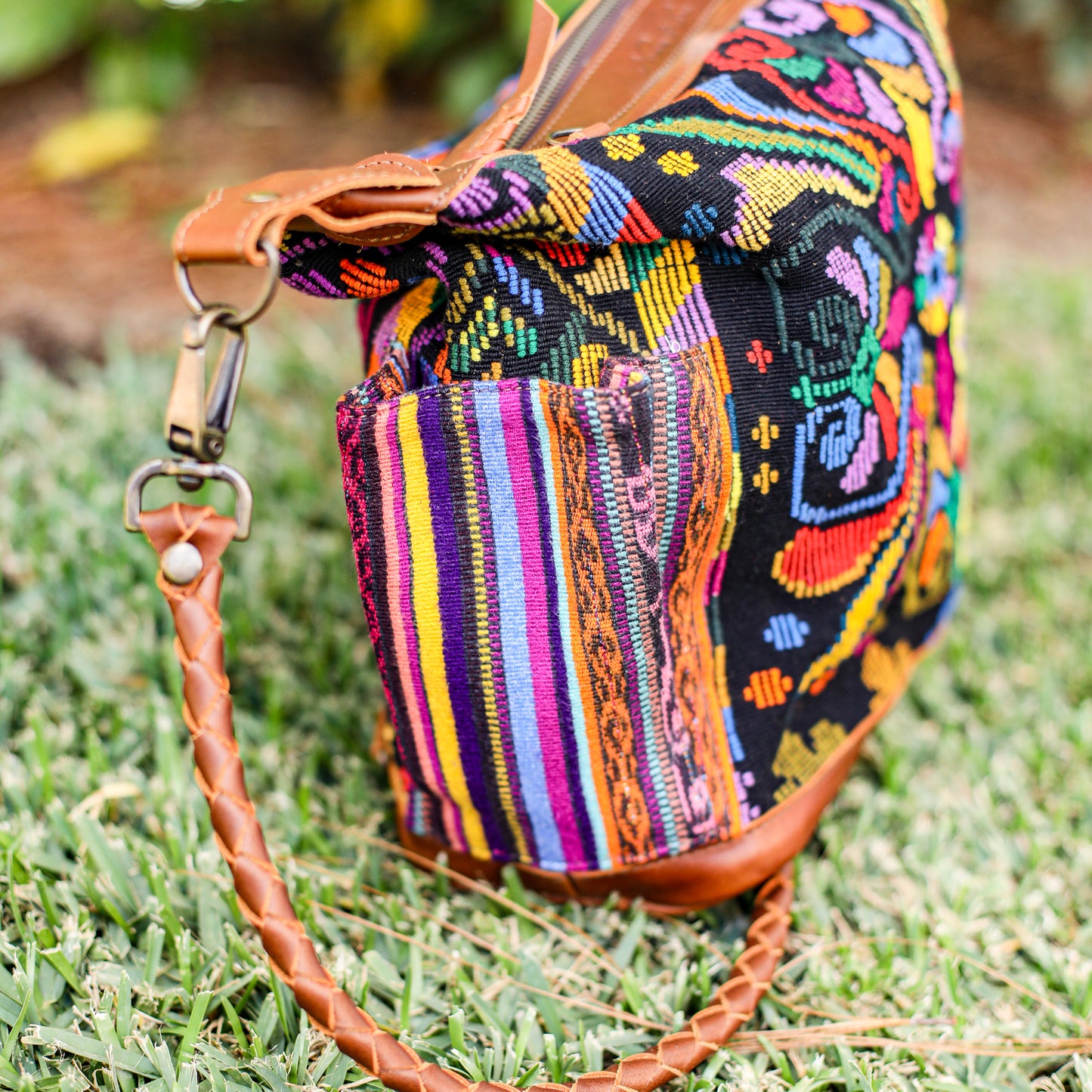 BEATRIZ MCDB + DIAMANTE STRAP - OOAK HUIPIL - CAFE - 19585