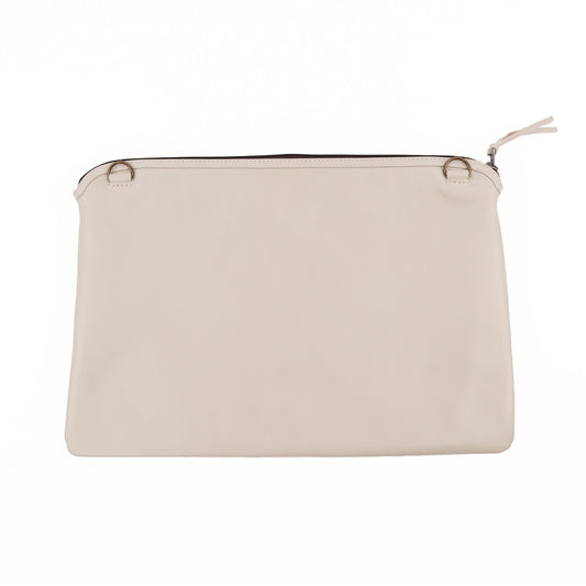 H&S LAPTOP CASE 16" - MOONS & STARS PANEL - BONE LEATHER - NO. 12703