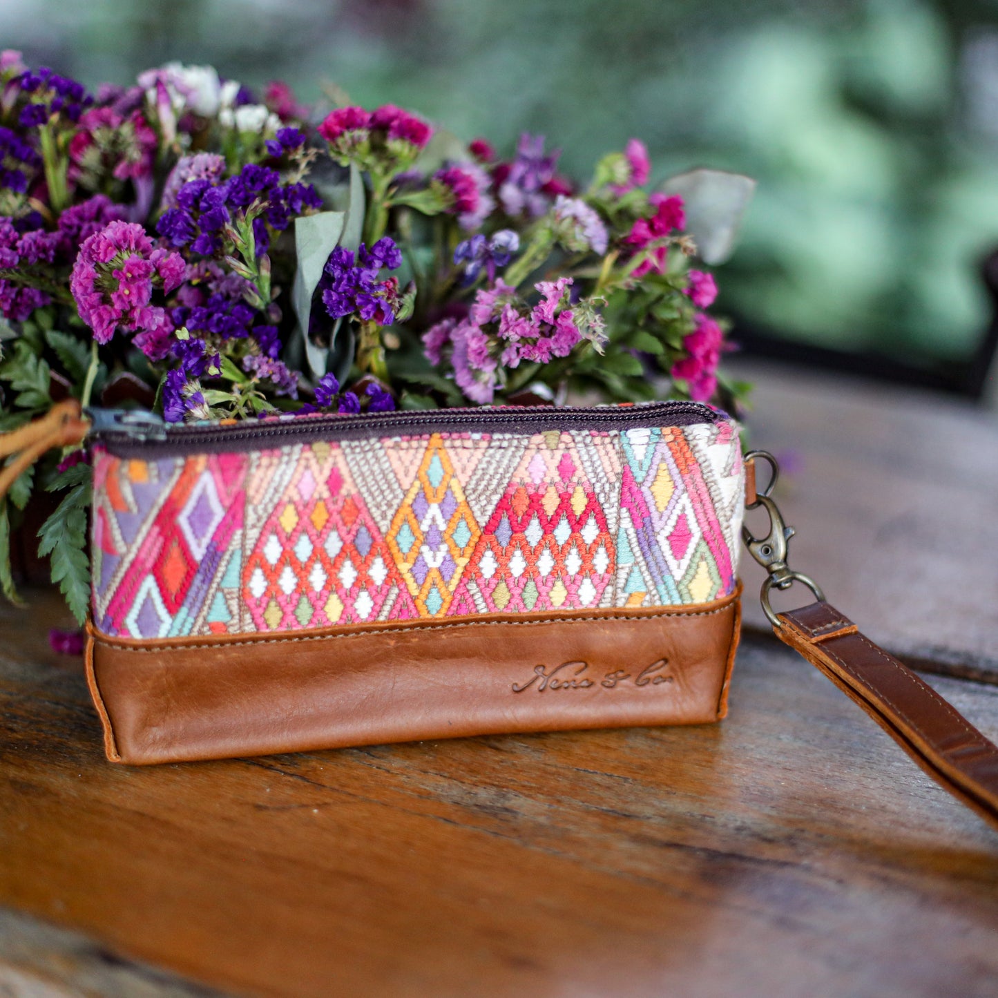 LITTLE BOSS CLUTCH - OOAK HUIPIL - CAFE - NO. 19198