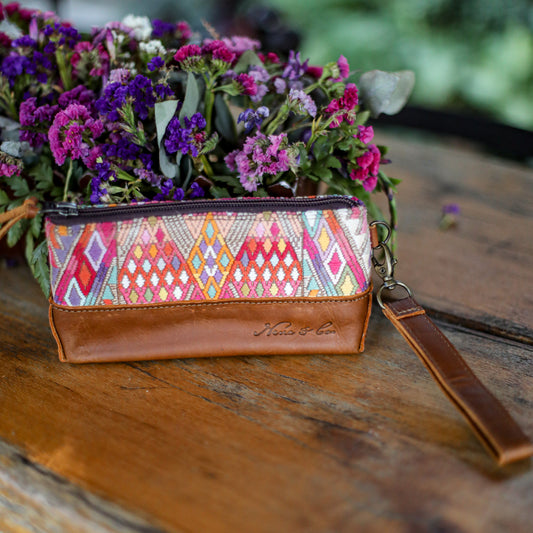 LITTLE BOSS CLUTCH - OOAK HUIPIL - CAFE - NO. 19198