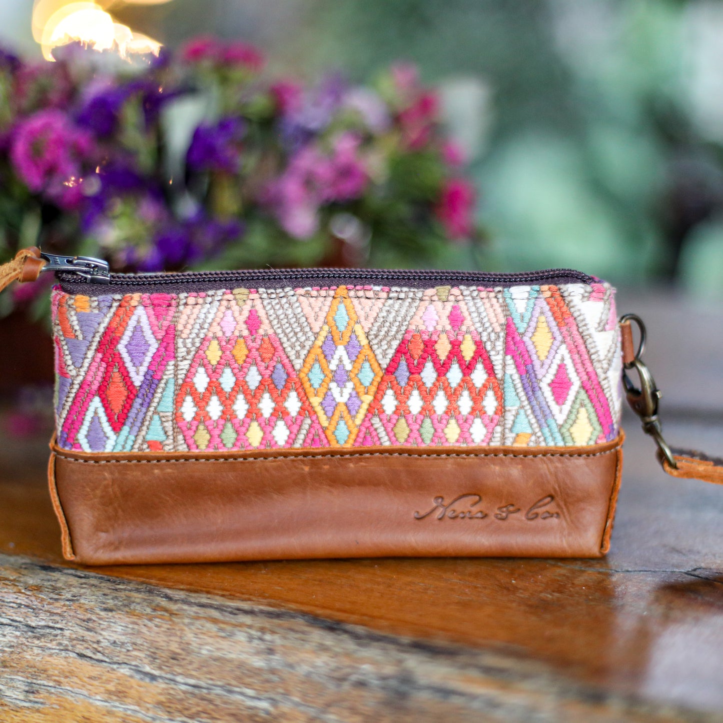 LITTLE BOSS CLUTCH - OOAK HUIPIL - CAFE - NO. 19198