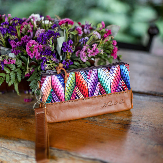 LITTLE BOSS CLUTCH - OOAK HUIPIL - CAFE - NO. 19199