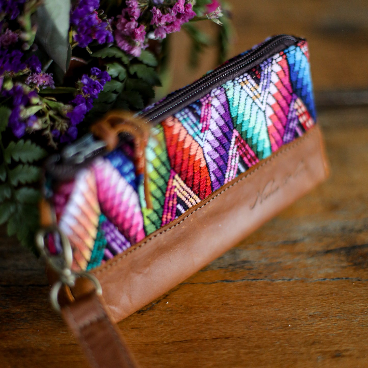 LITTLE BOSS CLUTCH - OOAK HUIPIL - CAFE - NO. 19199