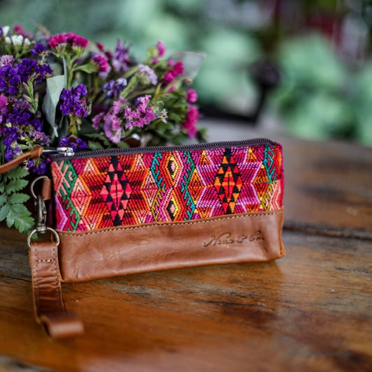 LITTLE BOSS CLUTCH - OOAK HUIPIL - CAFE - NO. 19197