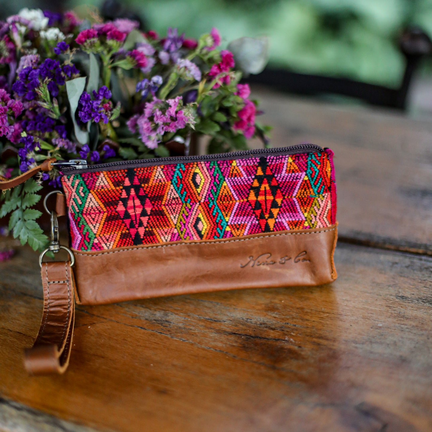 LITTLE BOSS CLUTCH - OOAK HUIPIL - CAFE - NO. 19197