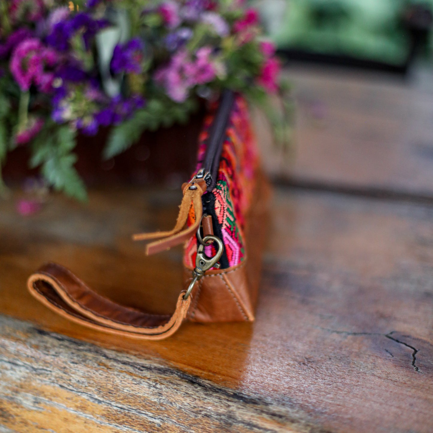 LITTLE BOSS CLUTCH - OOAK HUIPIL - CAFE - NO. 19197