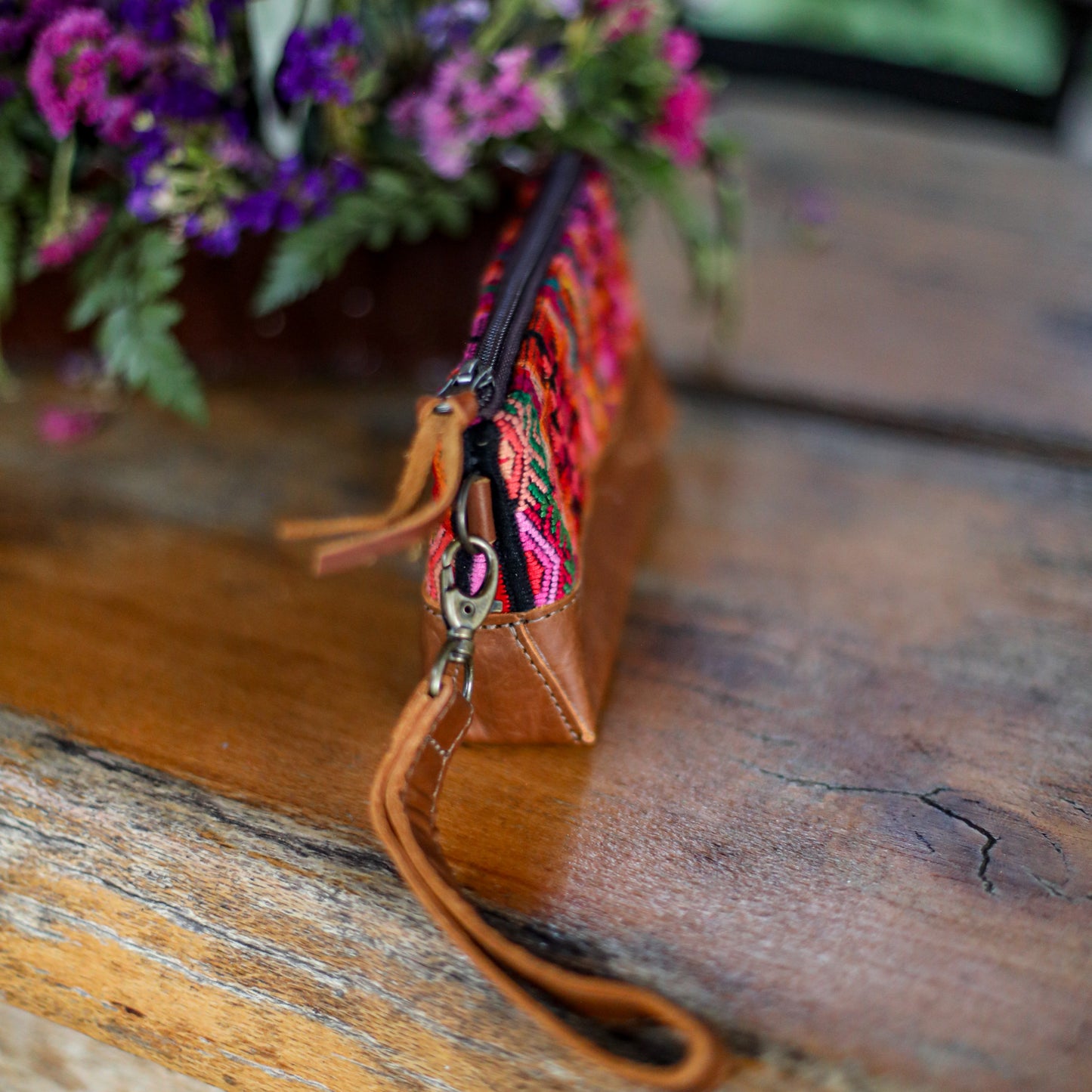 LITTLE BOSS CLUTCH - OOAK HUIPIL - CAFE - NO. 19197
