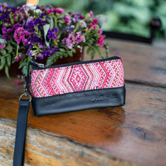 LITTLE BOSS CLUTCH - OOAK HUIPIL - BLACK - NO. 19214