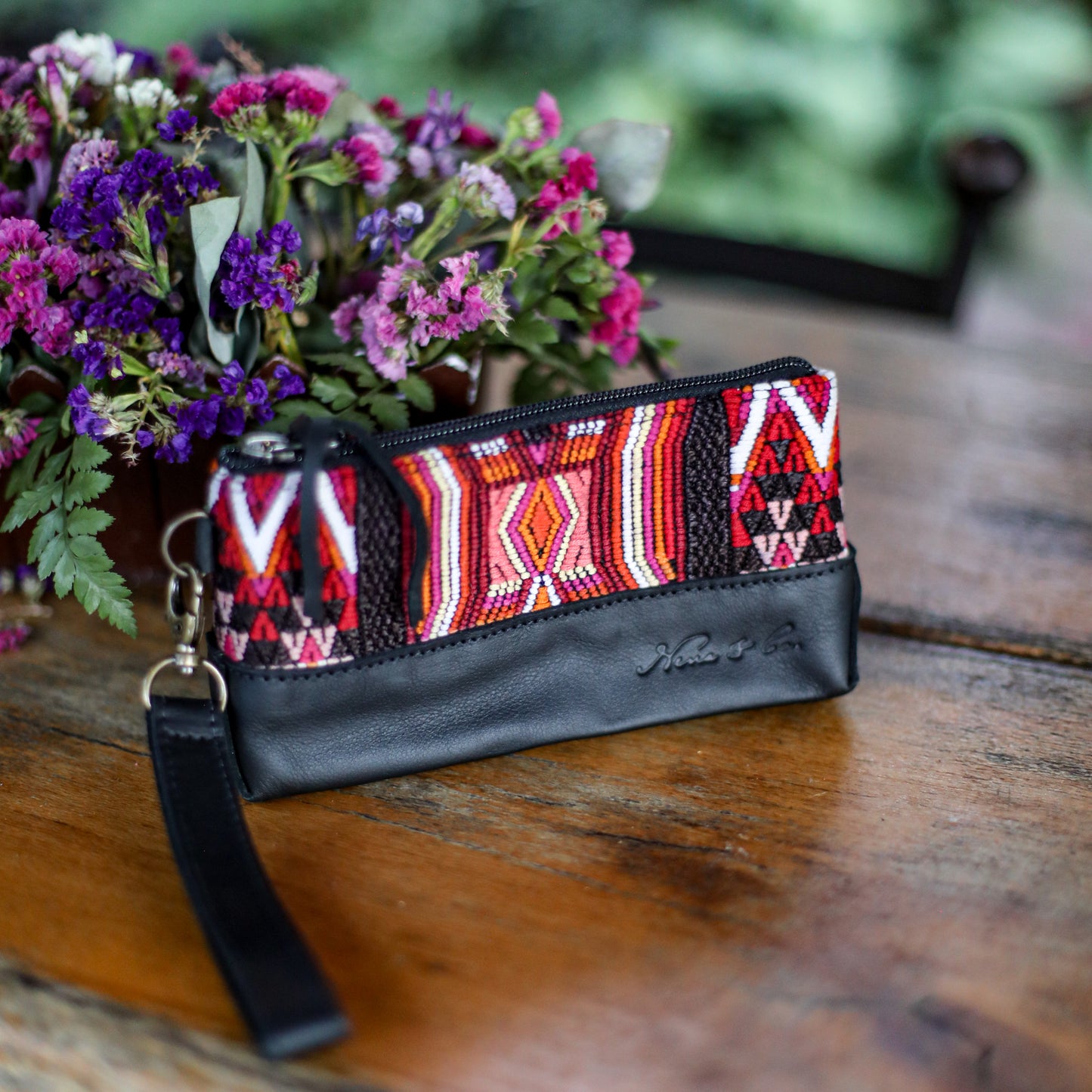 LITTLE BOSS CLUTCH - OOAK HUIPIL - BLACK - NO. 19215