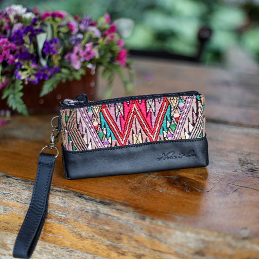 LITTLE BOSS CLUTCH - OOAK HUIPIL - BLACK - NO. 19216