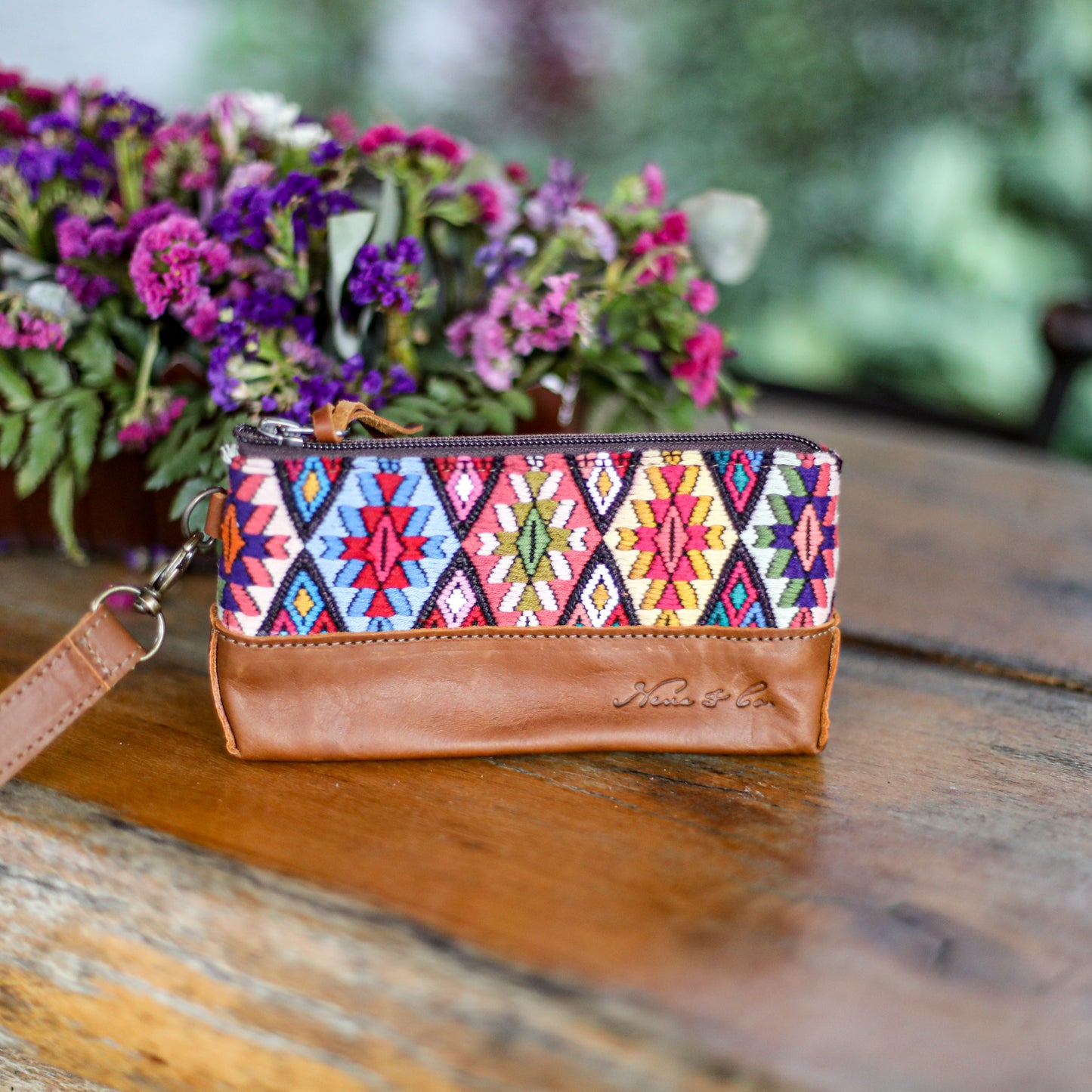 LITTLE BOSS CLUTCH - OOAK HUIPIL - CAFE - NO. 19205