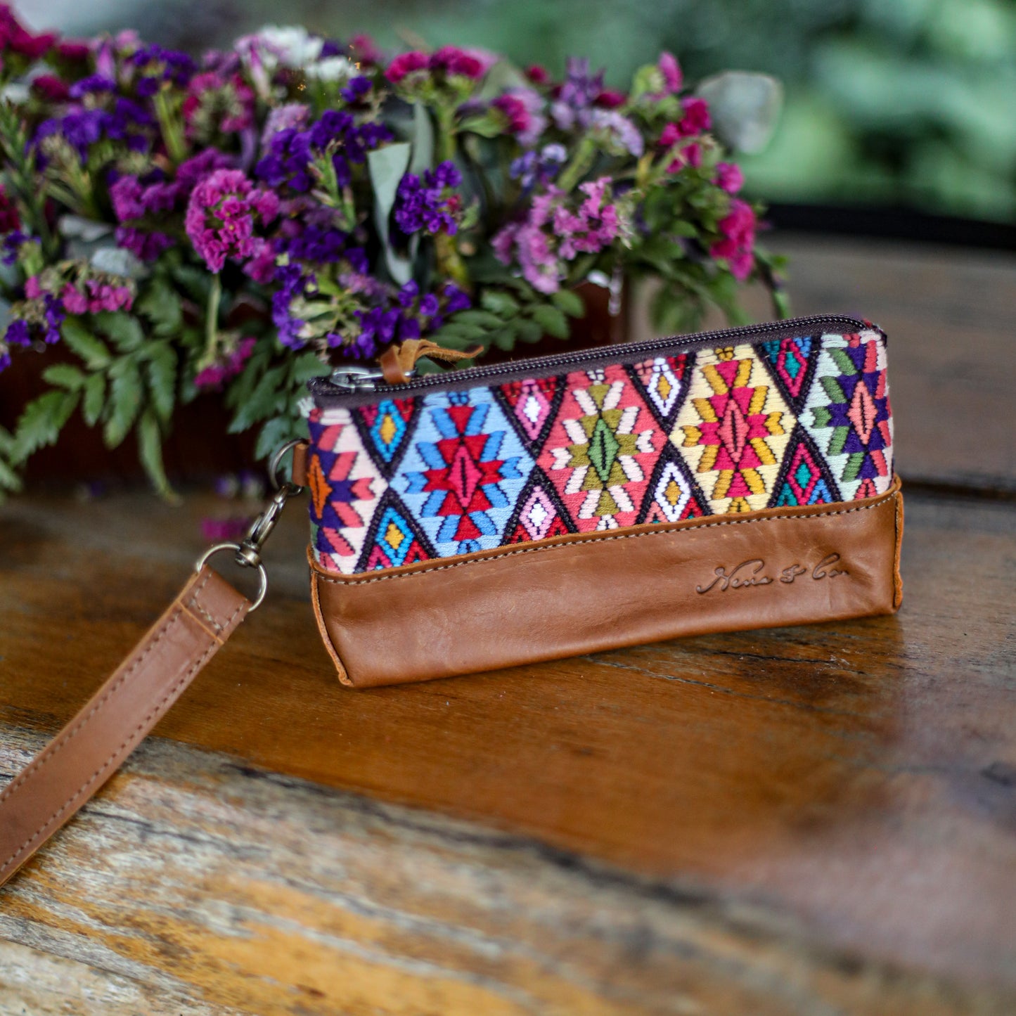 LITTLE BOSS CLUTCH - OOAK HUIPIL - CAFE - NO. 19205