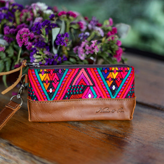 LITTLE BOSS CLUTCH - OOAK HUIPIL - CAFE - NO. 19204