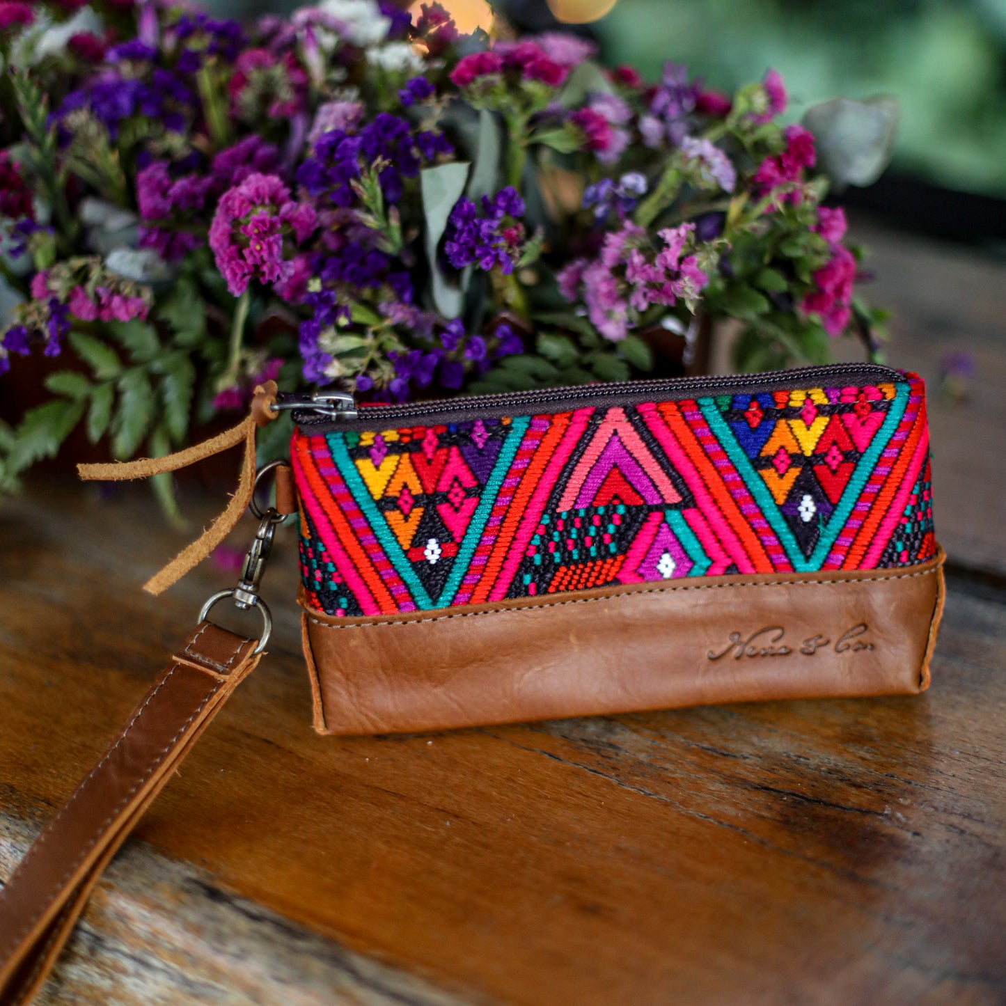 LITTLE BOSS CLUTCH - OOAK HUIPIL - CAFE - NO. 19204