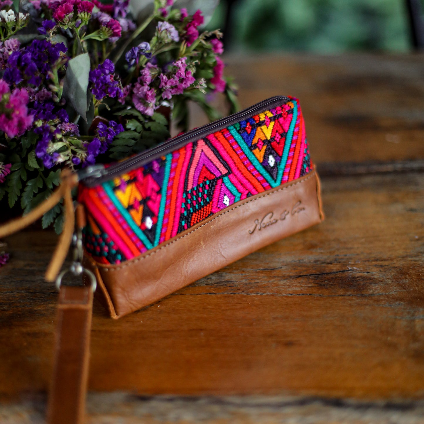 LITTLE BOSS CLUTCH - OOAK HUIPIL - CAFE - NO. 19204