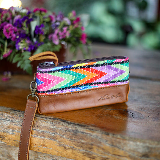 LITTLE BOSS CLUTCH - OOAK HUIPIL - CAFE - NO. 19206