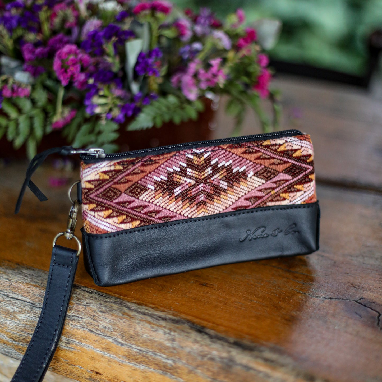 LITTLE BOSS CLUTCH - OOAK HUIPIL - BLACK - NO. 19210