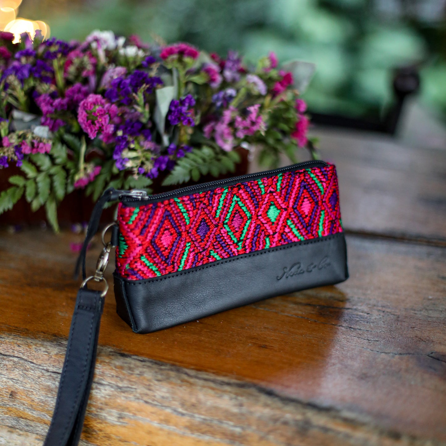 LITTLE BOSS CLUTCH - OOAK HUIPIL - BLACK - NO. 19211