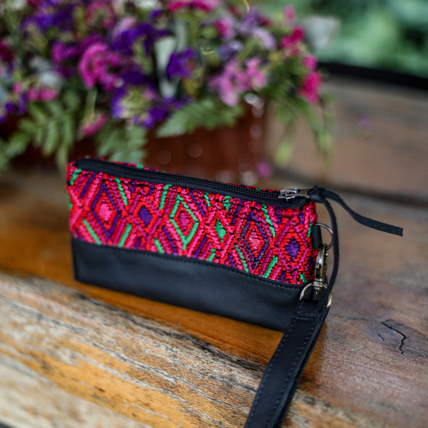 LITTLE BOSS CLUTCH - OOAK HUIPIL - BLACK - NO. 19211