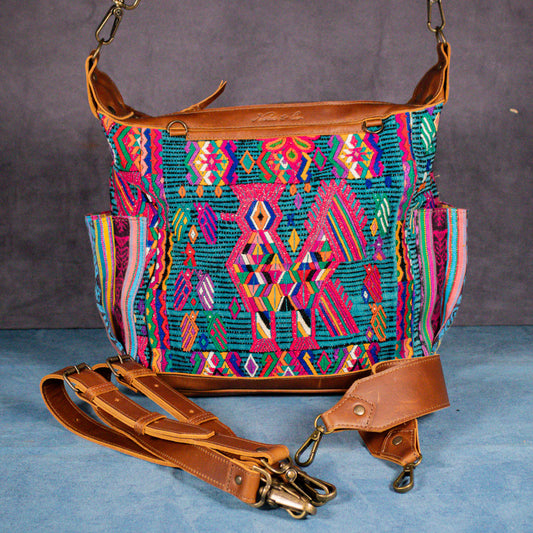 BEATRIZ MCDB + DIAMANTE STRAP - OOAK HUIPIL - CAFE -  NO. 16415