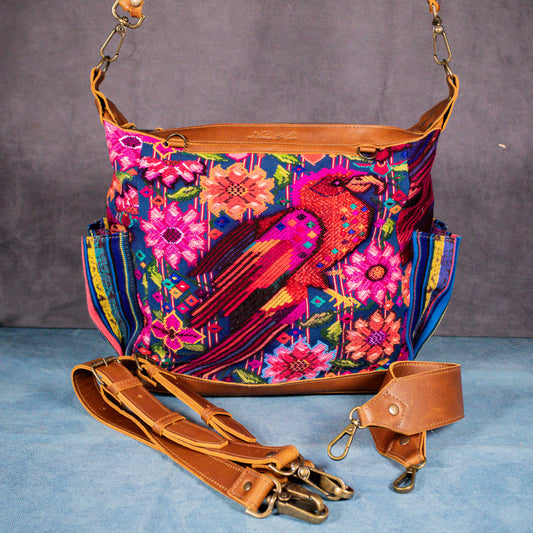 BEATRIZ MCDB + DIAMANTE STRAP - OOAK HUIPIL - CAFE -  NO. 16414