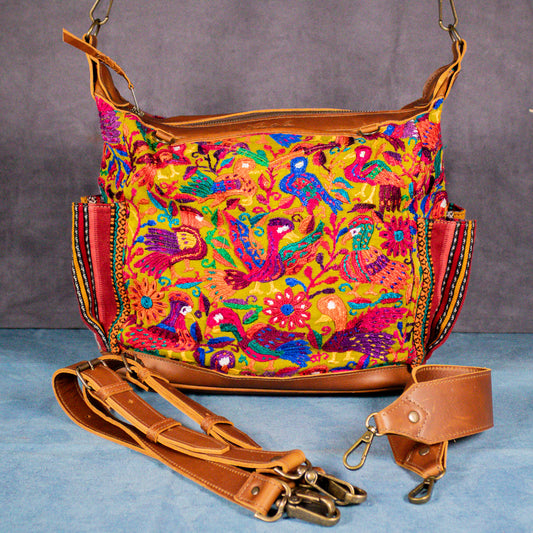 BEATRIZ MCDB + DIAMANTE STRAP - OOAK HUIPIL - CAFE -  NO. 16412