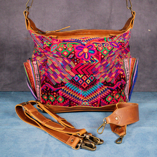 BEATRIZ MCDB + DIAMANTE STRAP - OOAK HUIPIL - CAFE -  NO. 16417