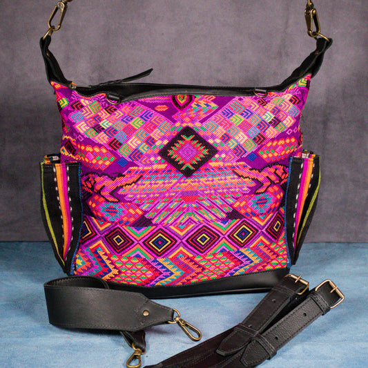 BEATRIZ MCDB + DIAMANTE STRAP - OOAK HUIPIL - BLACK -  NO. 16428