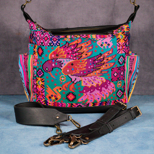 BEATRIZ MCDB + DIAMANTE STRAP - OOAK HUIPIL - BLACK -  NO. 16427