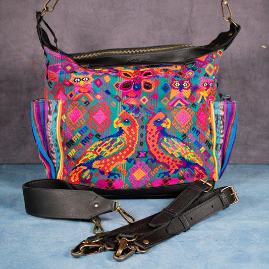 BEATRIZ MCDB + DIAMANTE STRAP - OOAK HUIPIL - BLACK -  NO. 16430