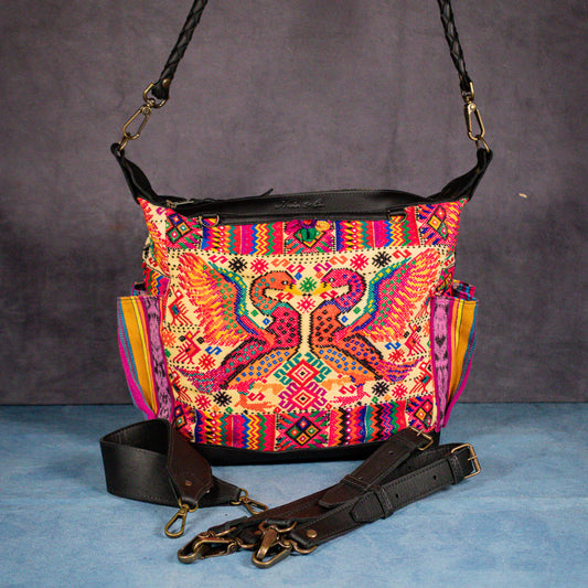 BEATRIZ MCDB + DIAMANTE STRAP - OOAK HUIPIL - BLACK -  NO. 16429