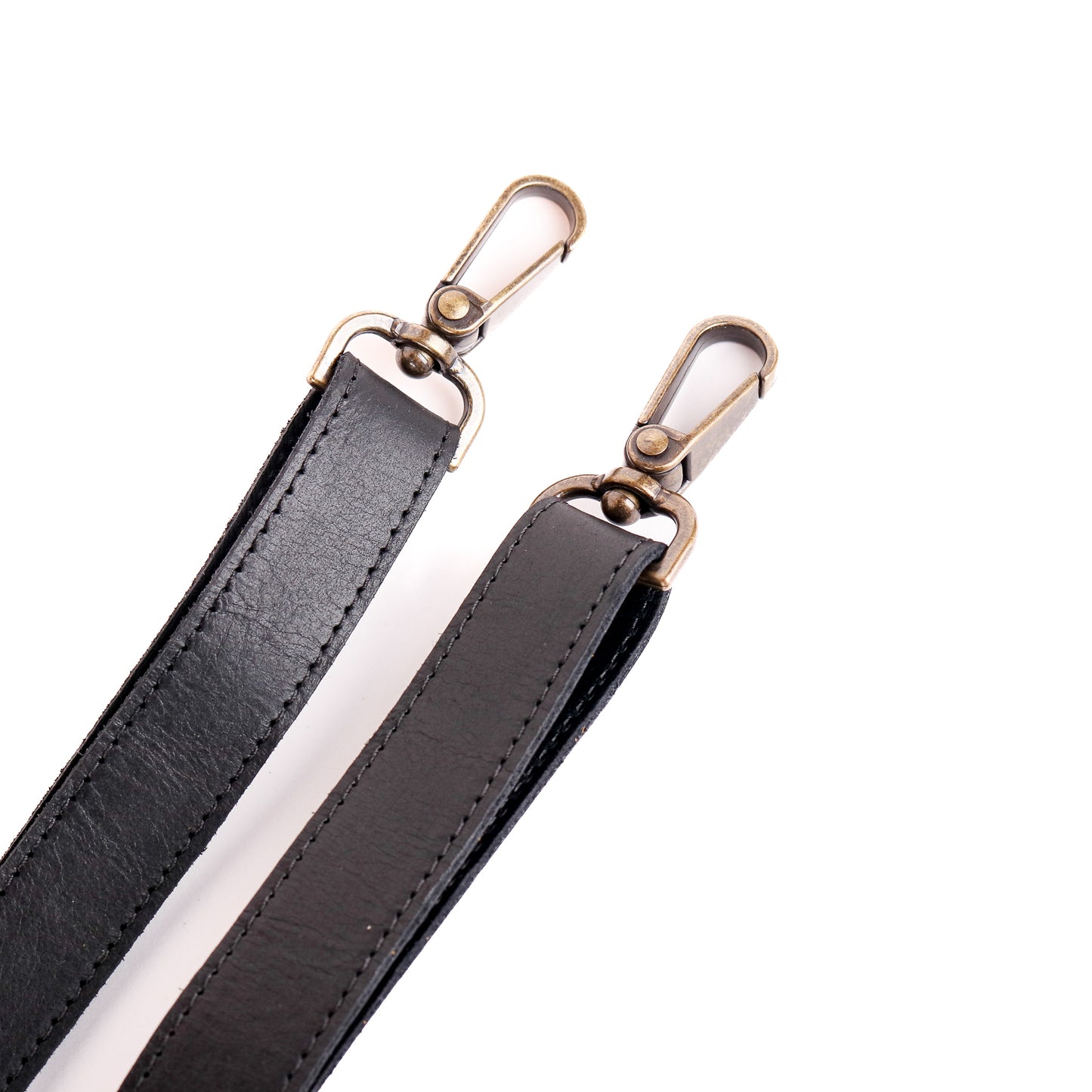 LEATHER BACKPACK STRAP SET - BLACK