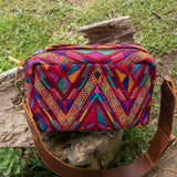 LARGE WANDER BAG + STRAP SET - OOAK HUIPIL - CAFE - NO. 242925