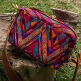 LARGE WANDER BAG + STRAP SET - OOAK HUIPIL - CAFE - NO. 242925