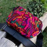 LARGE WANDER BAG + STRAP SET - OOAK HUIPIL - BLACK - NO. 242939