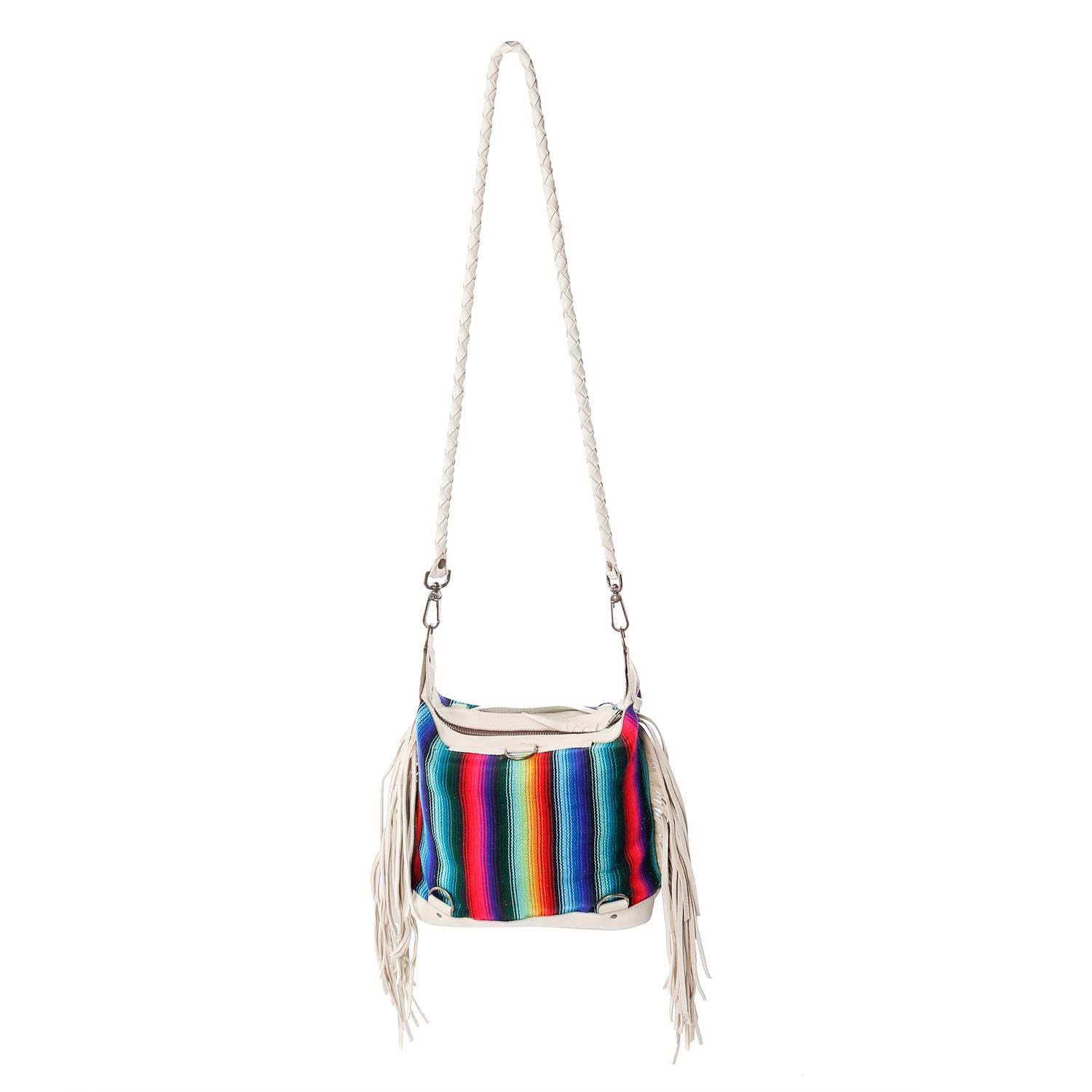 Rainbow Dead Themed Fringe Crossbody Bag