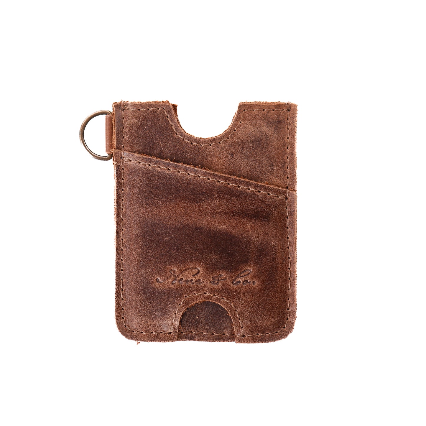 SLIM CARD WALLET - FULL LEATHER - CAOBA