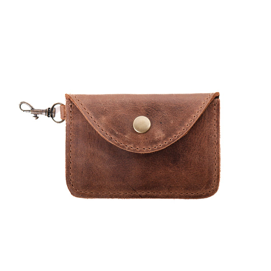 CARD CASE WITH CLASP - FULL LEATHER COLLECTION - CAOBA LEATHER