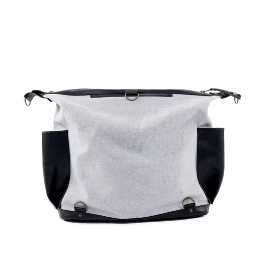 BEATRIZ CDB - FULL UPCYCLED DENIM - BLACK LEATHER