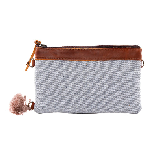 EVERYTHING CLUTCH - UPCYCLED DENIM