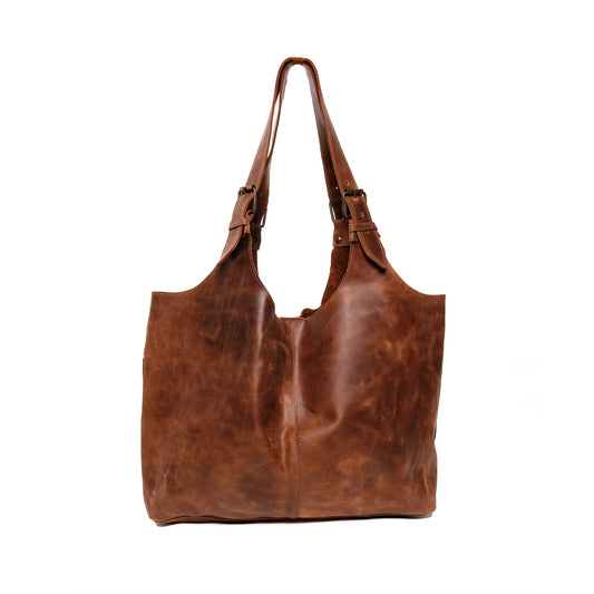 ALEJANDRA BAG - CORTE DE PLAYA - CAOBA LEATHER - NO. 10019