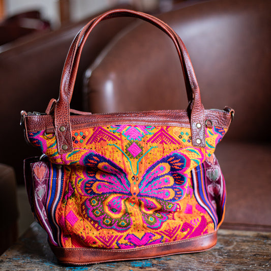 THE MEDIUM PERFECT BAG - OOAK HUIPIL - COPPER - NO. 17752