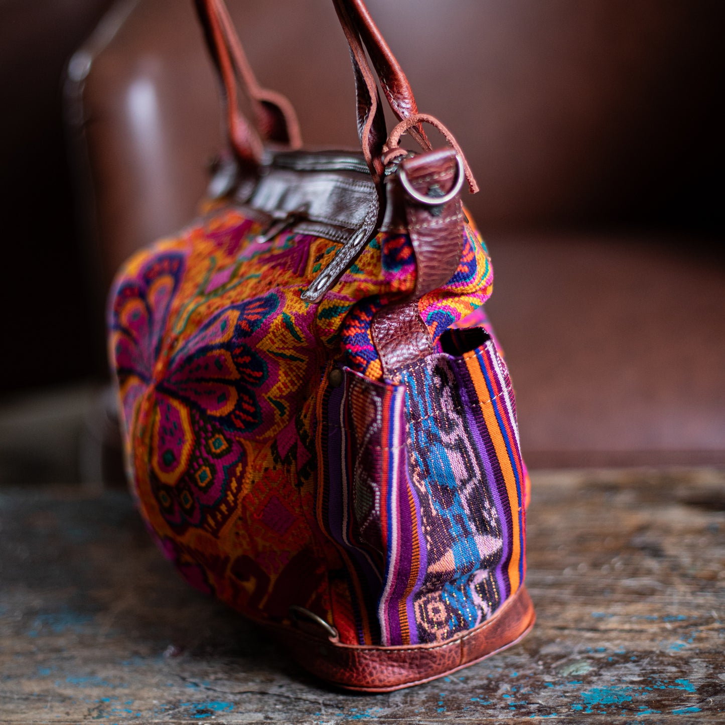 THE MEDIUM PERFECT BAG - OOAK HUIPIL - COPPER - NO. 17752