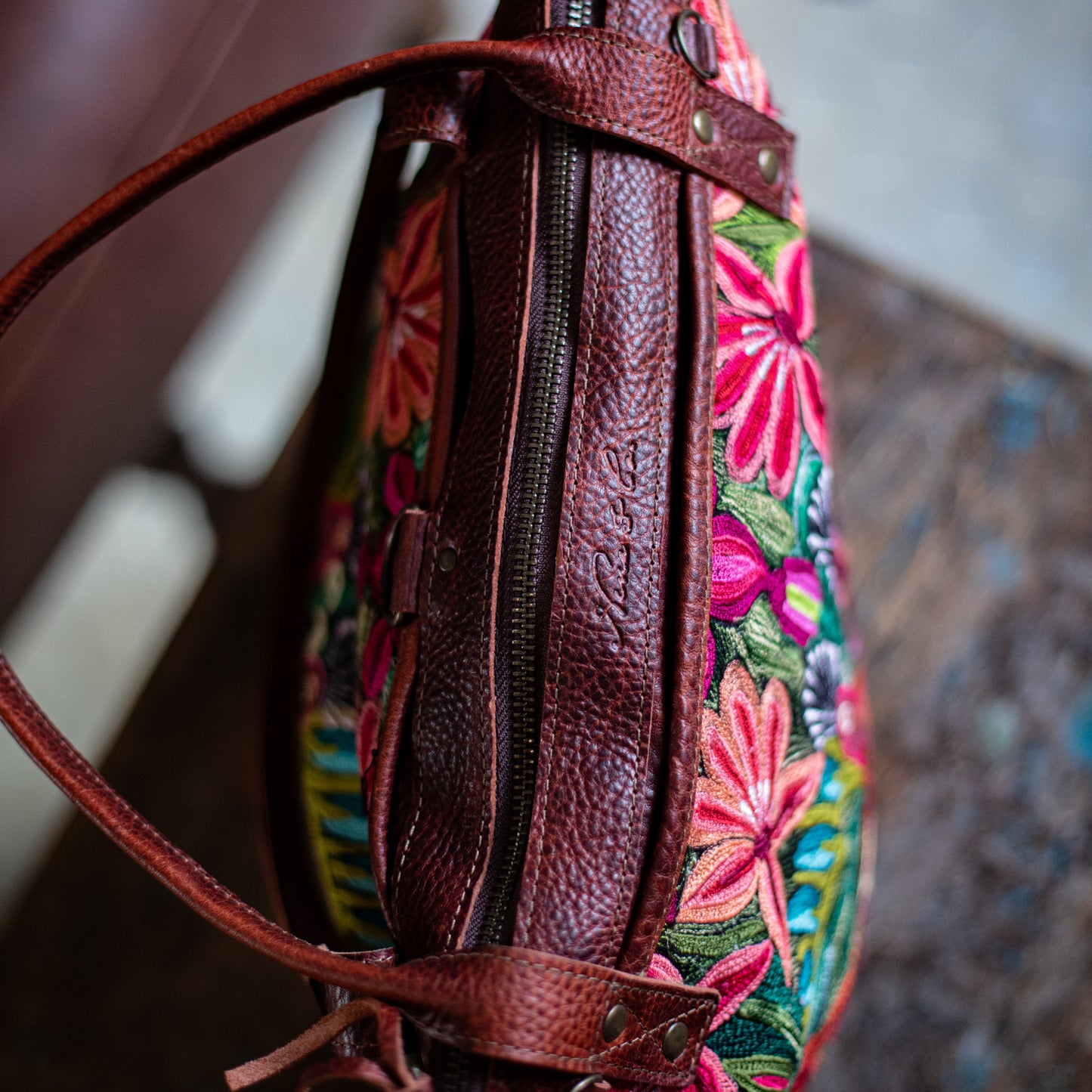 THE MEDIUM PERFECT BAG - OOAK HUIPIL - COPPER - NO. 17751