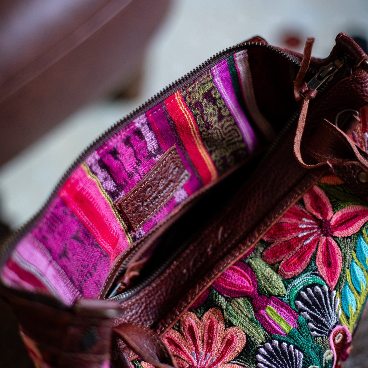 THE MEDIUM PERFECT BAG - OOAK HUIPIL - COPPER - NO. 17751