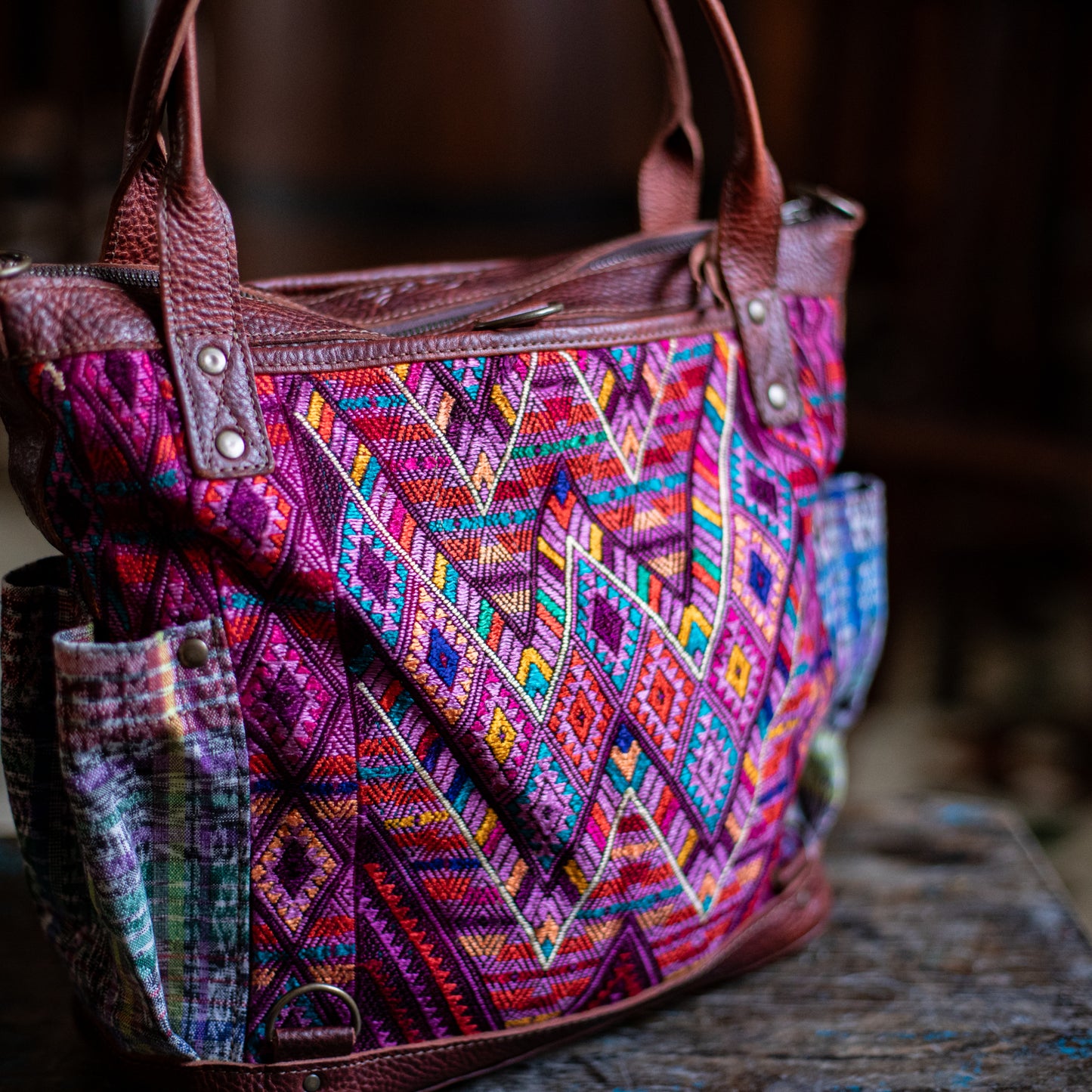 THE MEDIUM PERFECT BAG - OOAK HUIPIL - COPPER - NO. 17753