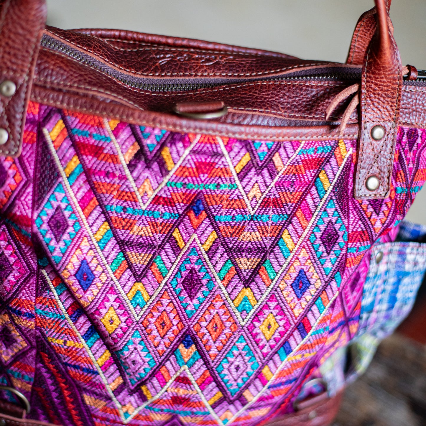 THE MEDIUM PERFECT BAG - OOAK HUIPIL - COPPER - NO. 17753