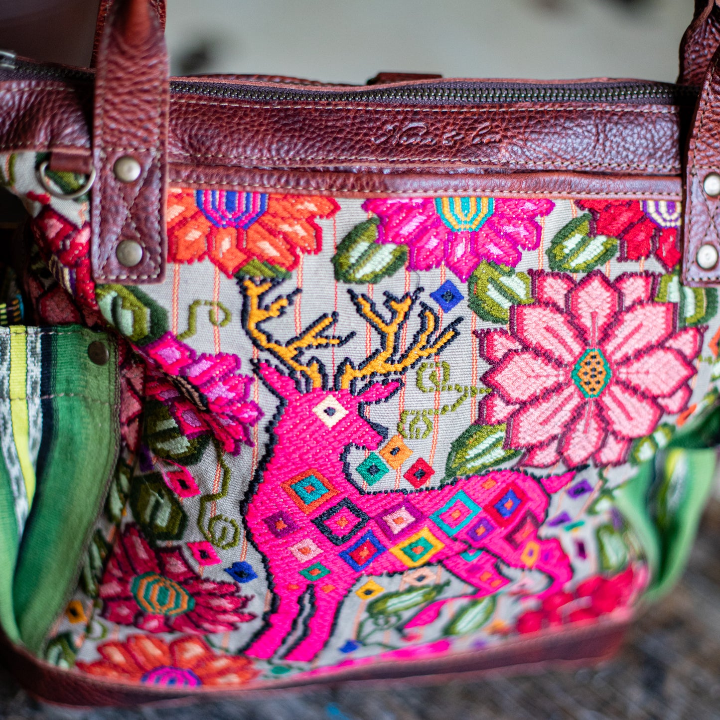THE MEDIUM PERFECT BAG - OOAK HUIPIL - COPPER - NO. 17754