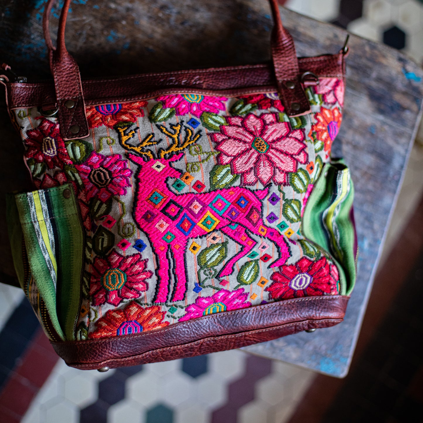 THE MEDIUM PERFECT BAG - OOAK HUIPIL - COPPER - NO. 17754
